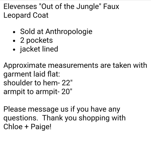 🚫Elevenses Out of the Wild Faux Fur Coat Jacket 6 - Picture 8 of 8